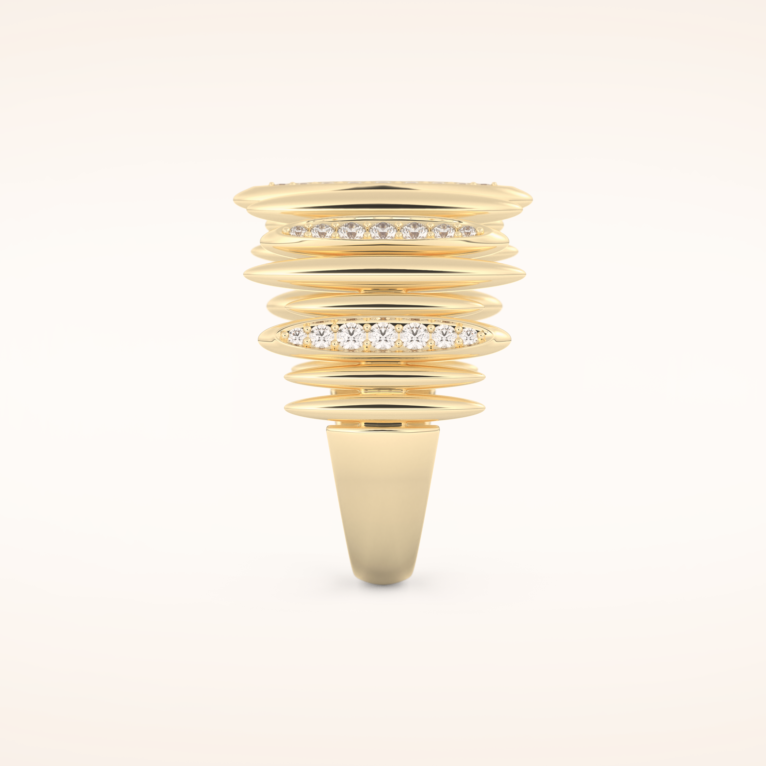 0.29 TCW Round Shaped Moissanite Illusion Setting Wedding Band