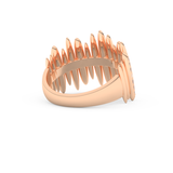 Spike Inspired Wedding Band with 0.29 CT Round Cut Moissanite – Yellow, White, or Rose Gold