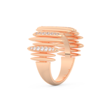 Spike Inspired Wedding Band with 0.29 CT Round Cut Moissanite – Yellow, White, or Rose Gold