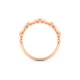 Spike Inspired Wedding Band with 0.29 CT Round Cut Moissanite – Yellow, White, or Rose Gold