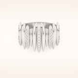 0.29 TCW Round Shaped Moissanite Illusion Setting Wedding Band