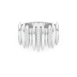 Spike Inspired Wedding Band with 0.29 CT Round Cut Moissanite – Yellow, White, or Rose Gold