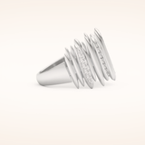 0.29 TCW Round Shaped Moissanite Illusion Setting Wedding Band