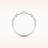0.29 TCW Round Shaped Moissanite Illusion Setting Wedding Band