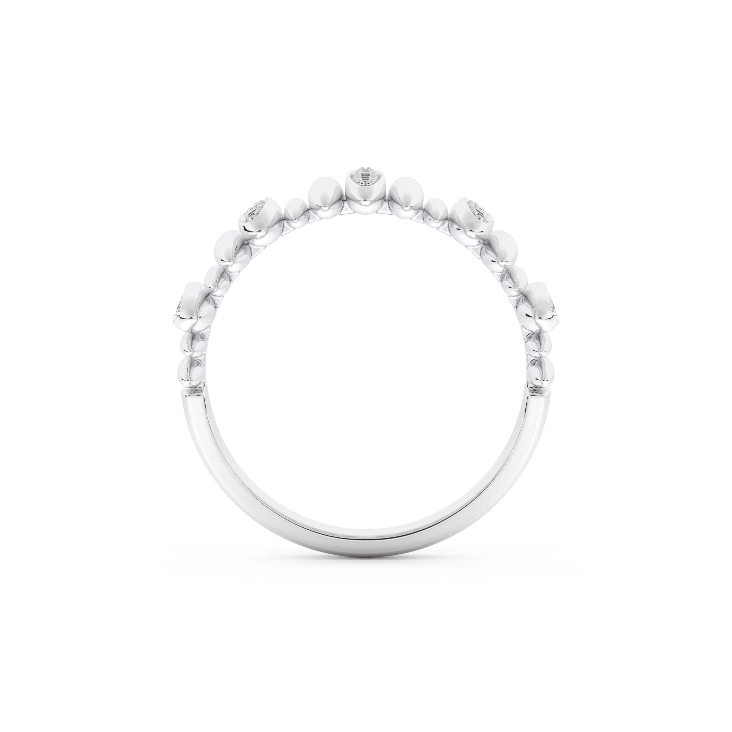 Spike Inspired Wedding Band with 0.29 CT Round Cut Moissanite – Yellow, White, or Rose Gold