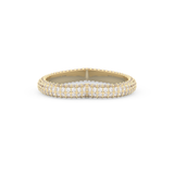 Full Eternity Wedding Band with 0.89 CT Round Cut Moissanite – Yellow, White, or Rose Gold