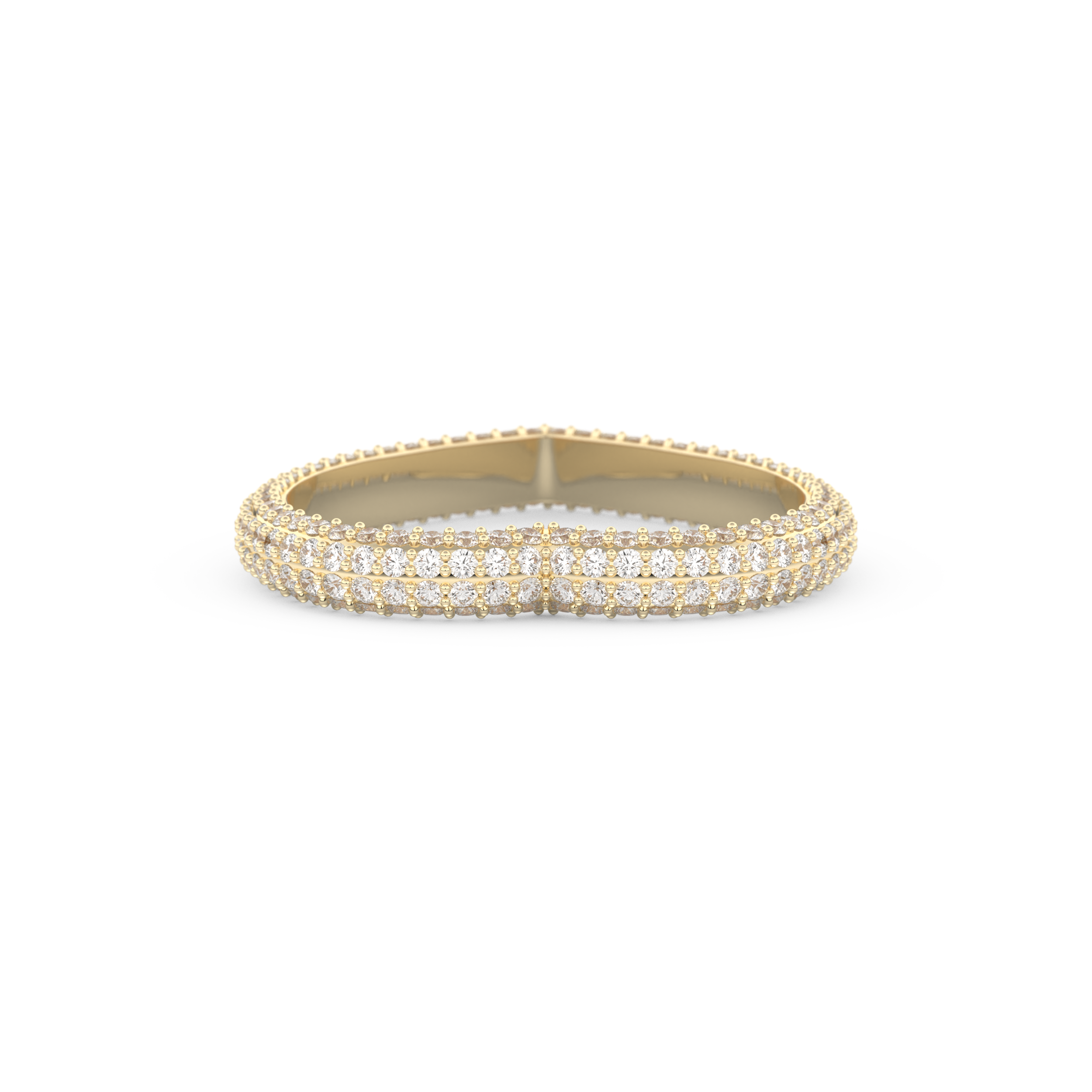 Full Eternity Wedding Band with 0.89 CT Round Cut Moissanite – Yellow, White, or Rose Gold