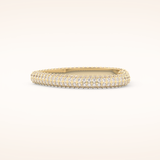 0.89 CT Round Shaped Moissanite Full Eternity Heart Style Wedding Band