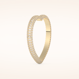 0.89 CT Round Shaped Moissanite Full Eternity Heart Style Wedding Band