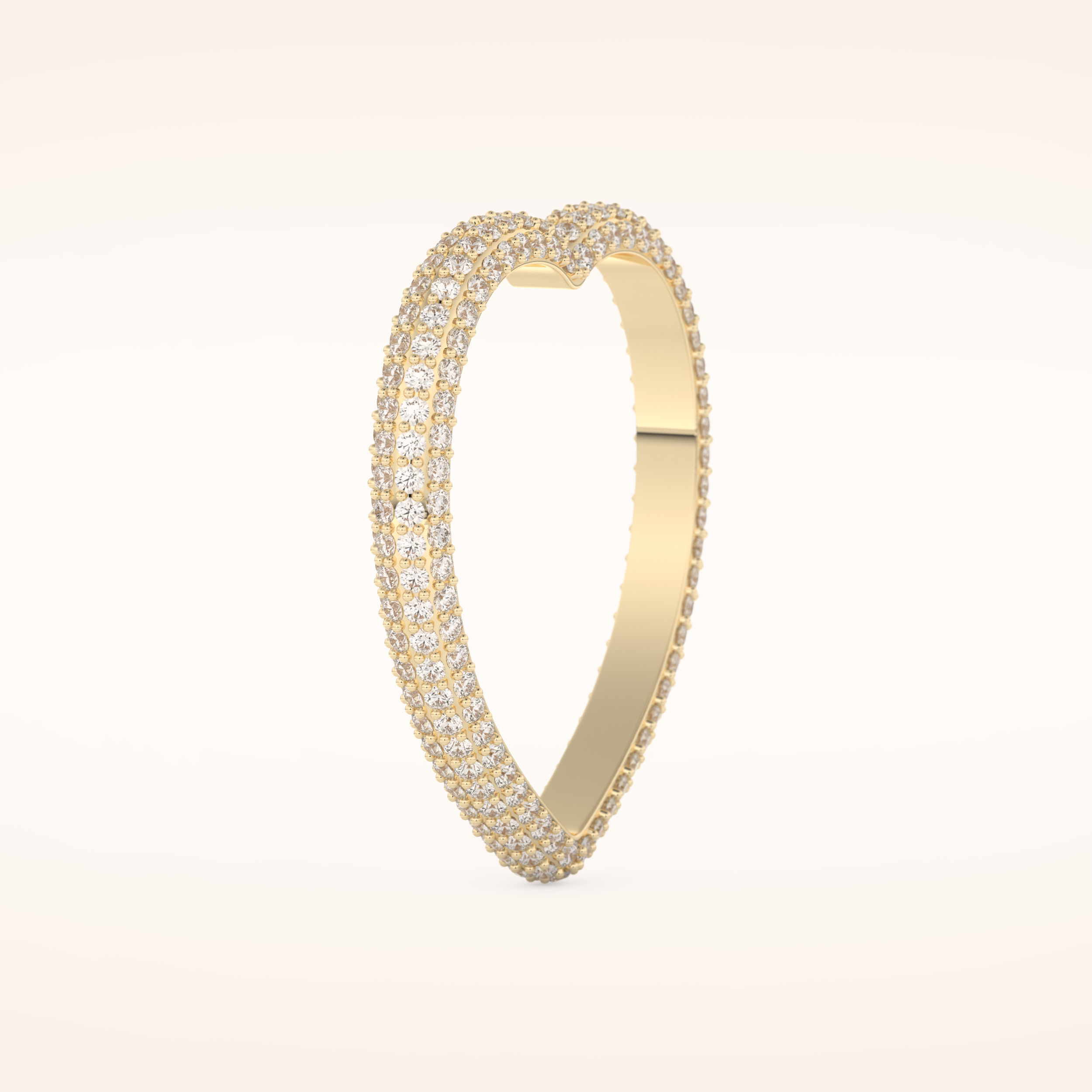 0.89 CT Round Shaped Moissanite Full Eternity Heart Style Wedding Band