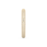 Full Eternity Wedding Band with 0.89 CT Round Cut Moissanite – Yellow, White, or Rose Gold