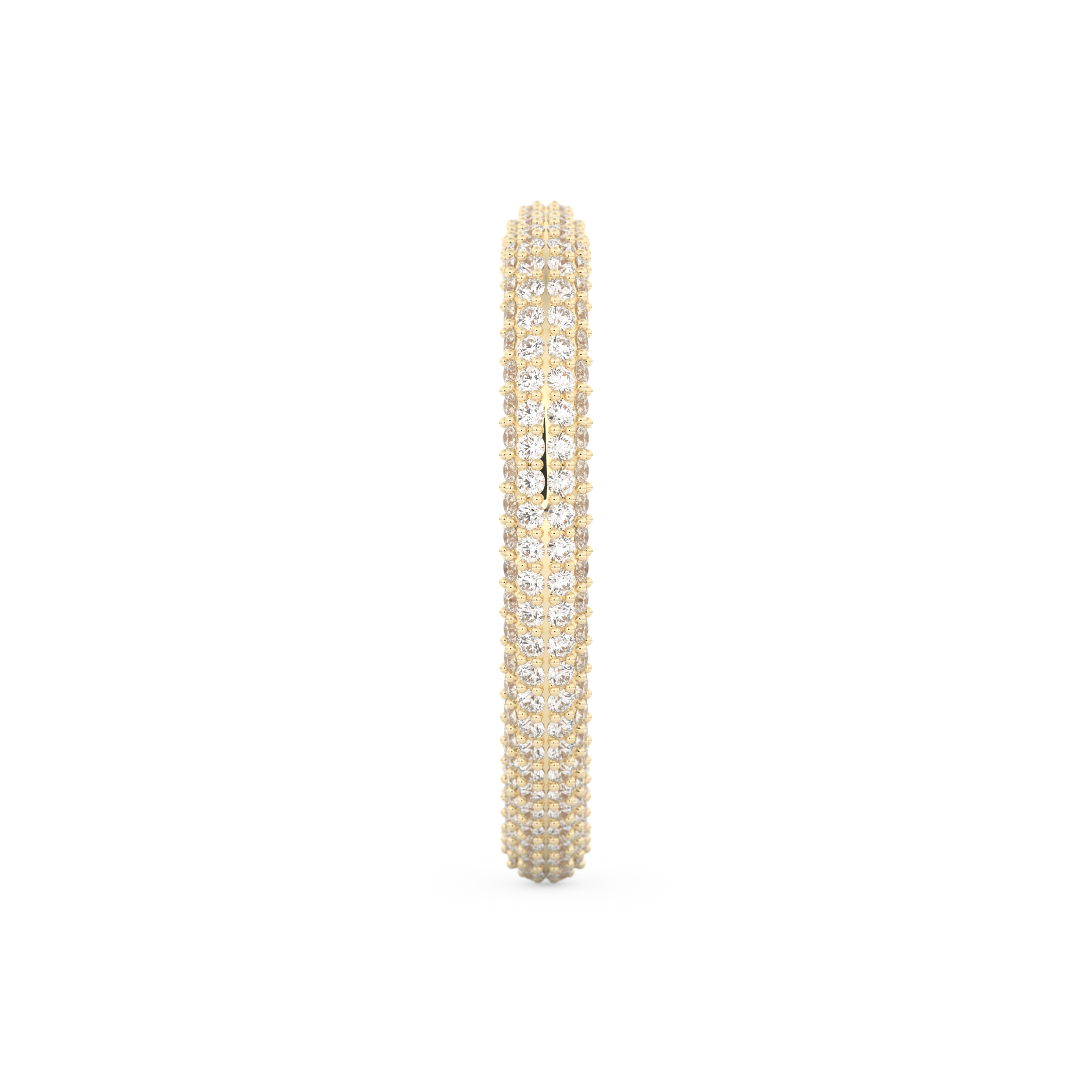 Full Eternity Wedding Band with 0.89 CT Round Cut Moissanite – Yellow, White, or Rose Gold