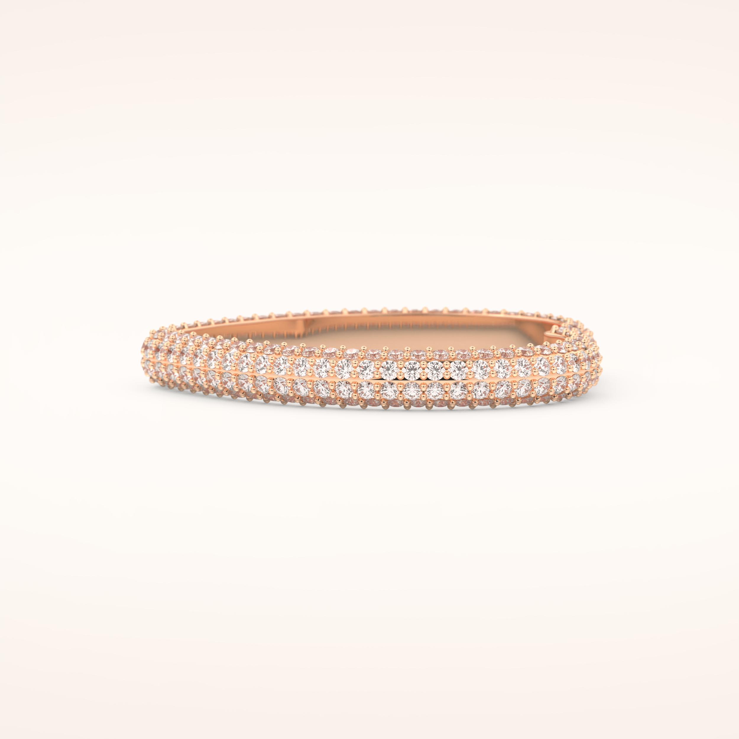 0.89 CT Round Shaped Moissanite Full Eternity Heart Style Wedding Band