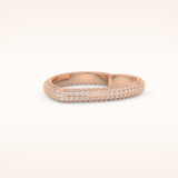 0.89 CT Round Shaped Moissanite Full Eternity Heart Style Wedding Band