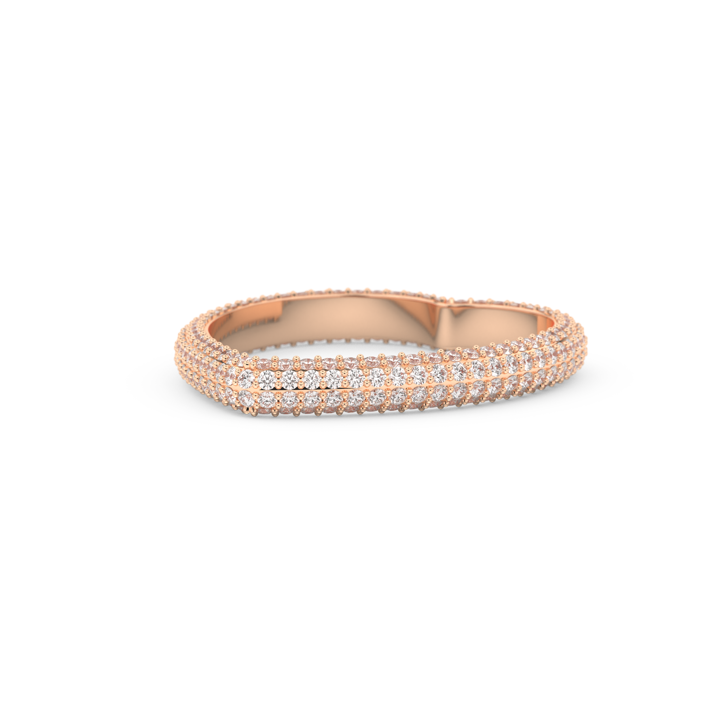 Full Eternity Wedding Band with 0.89 CT Round Cut Moissanite – Yellow, White, or Rose Gold