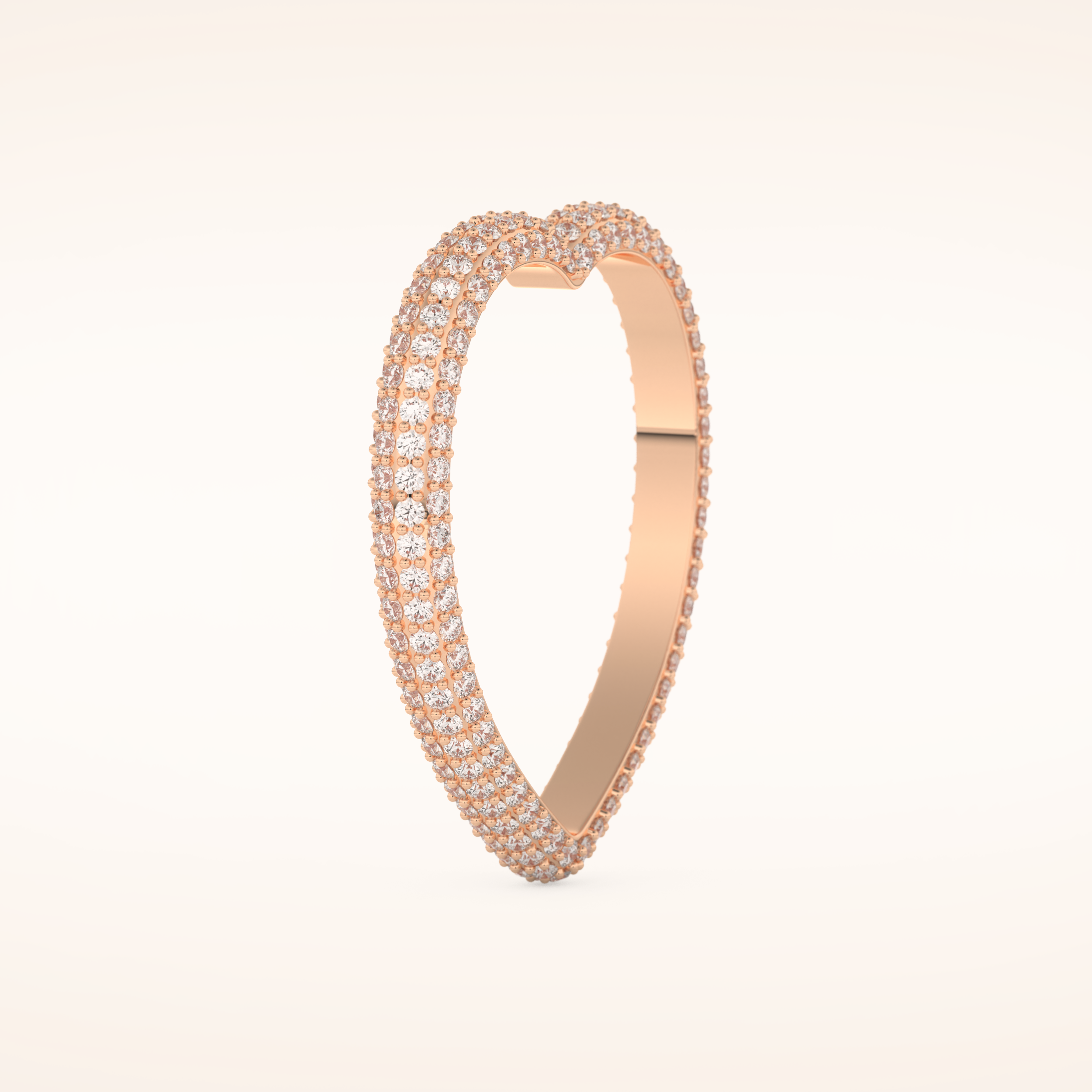 0.89 CT Round Shaped Moissanite Full Eternity Heart Style Wedding Band