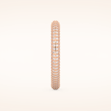 0.89 CT Round Shaped Moissanite Full Eternity Heart Style Wedding Band