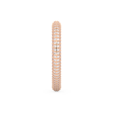 Full Eternity Wedding Band with 0.89 CT Round Cut Moissanite – Yellow, White, or Rose Gold