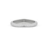 Full Eternity Wedding Band with 0.89 CT Round Cut Moissanite – Yellow, White, or Rose Gold