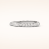 0.89 CT Round Shaped Moissanite Full Eternity Heart Style Wedding Band