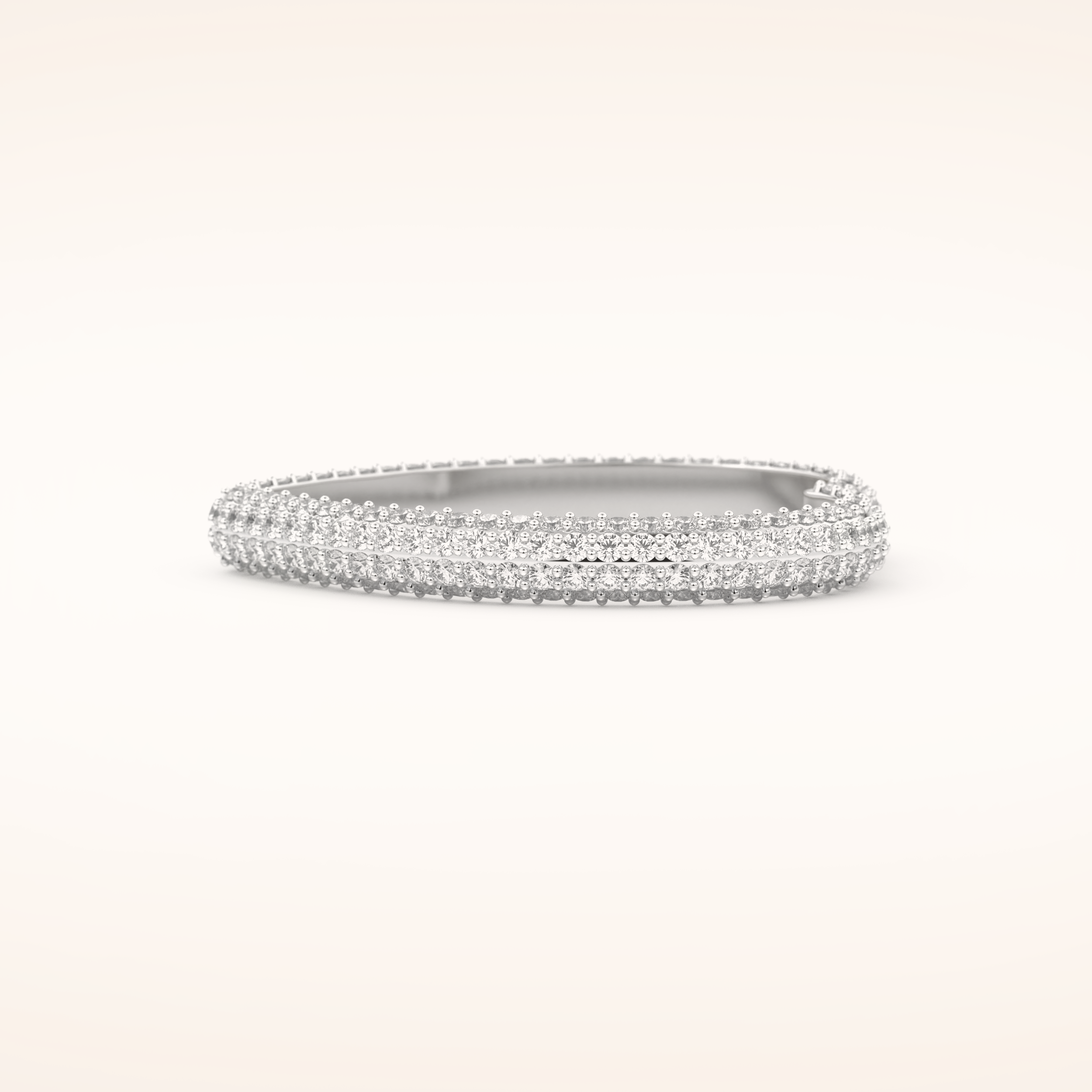0.89 CT Round Shaped Moissanite Full Eternity Heart Style Wedding Band
