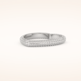 0.89 CT Round Shaped Moissanite Full Eternity Heart Style Wedding Band