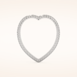 0.89 CT Round Shaped Moissanite Full Eternity Heart Style Wedding Band