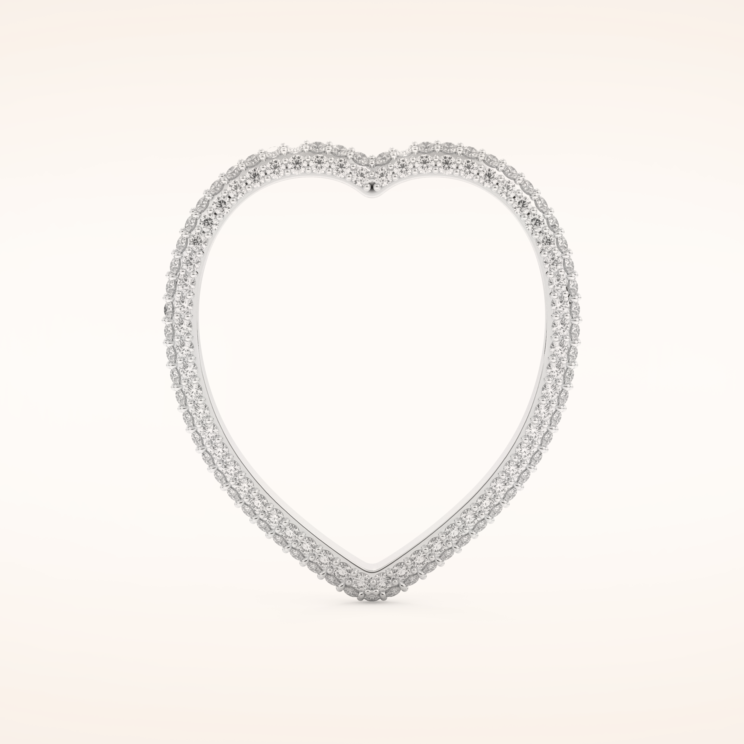 0.89 CT Round Shaped Moissanite Full Eternity Heart Style Wedding Band