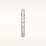 0.89 CT Round Shaped Moissanite Full Eternity Heart Style Wedding Band