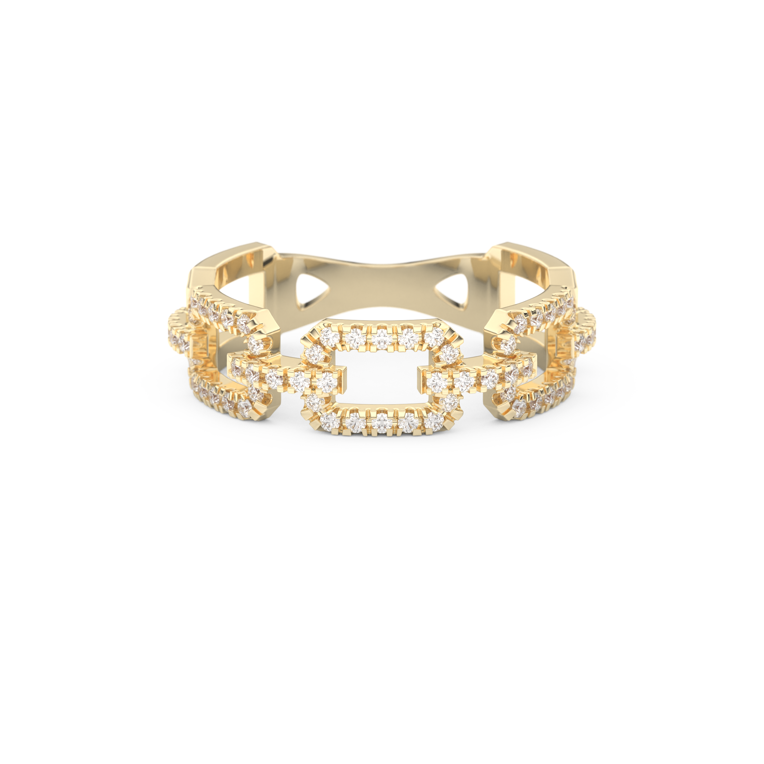 Half Eternity Wedding Band with 0.23 CT Round Cut Moissanite – Yellow, White, or Rose Gold