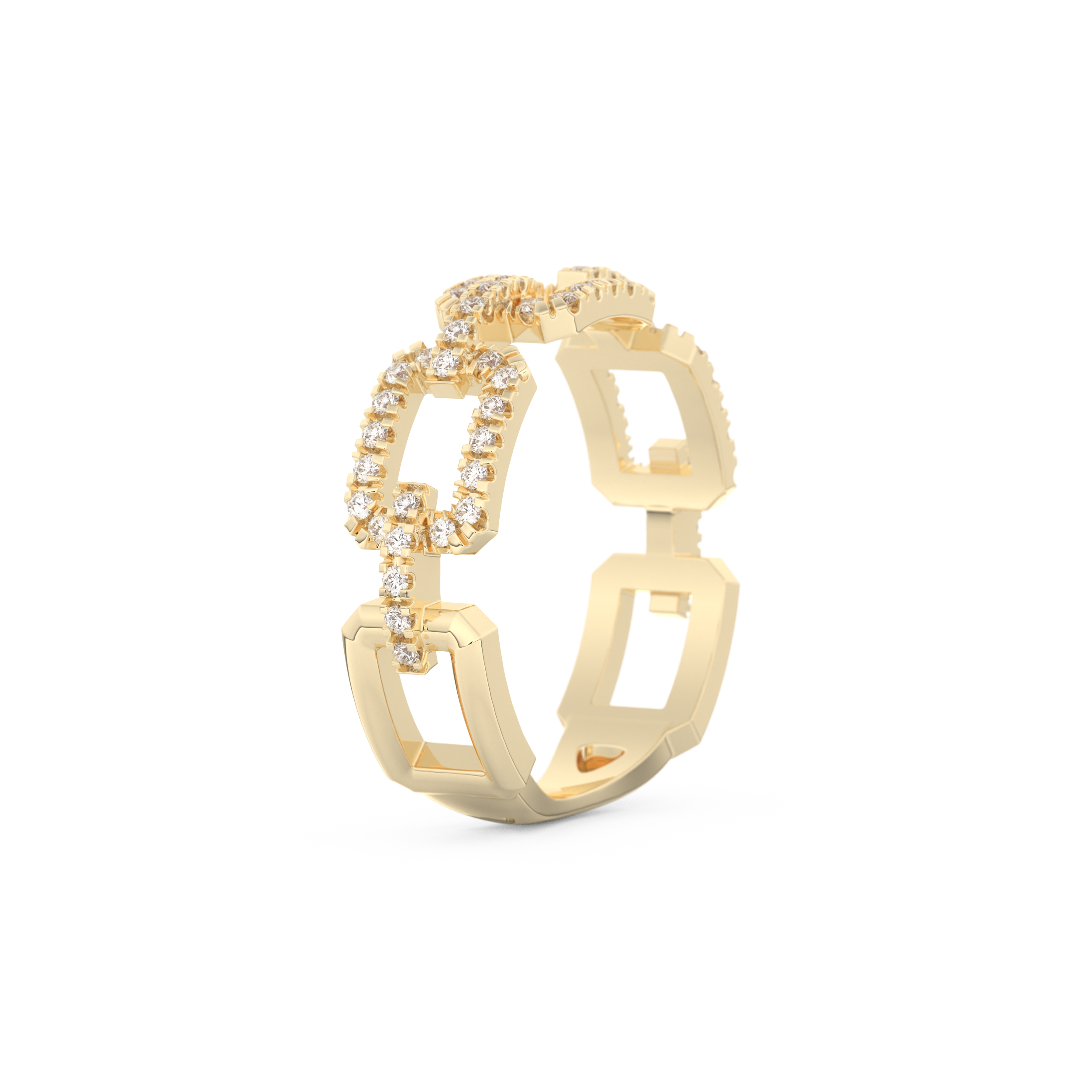 Half Eternity Wedding Band with 0.23 CT Round Cut Moissanite – Yellow, White, or Rose Gold