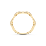 Half Eternity Wedding Band with 0.23 CT Round Cut Moissanite – Yellow, White, or Rose Gold