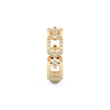 Half Eternity Wedding Band with 0.23 CT Round Cut Moissanite – Yellow, White, or Rose Gold
