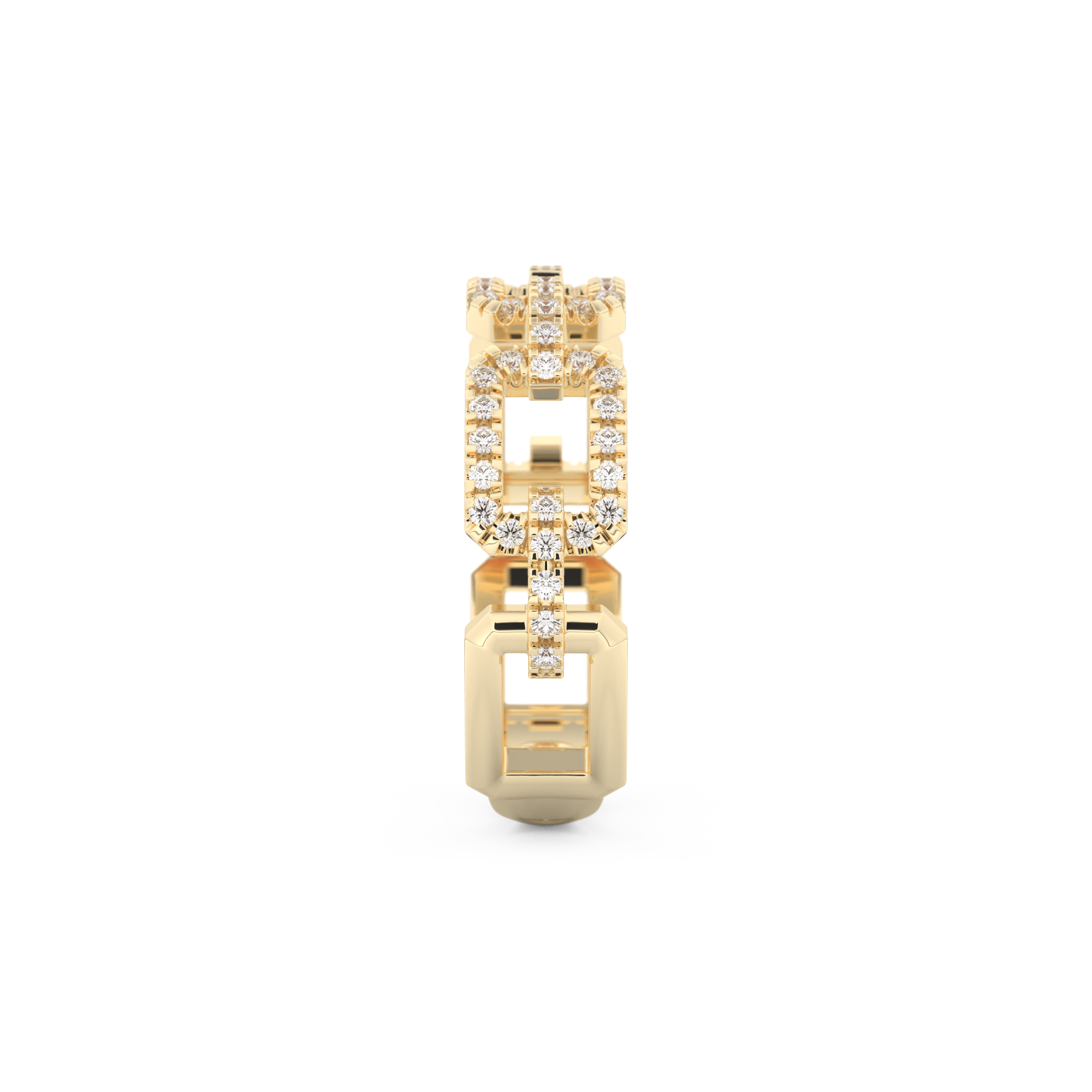 Half Eternity Wedding Band with 0.23 CT Round Cut Moissanite – Yellow, White, or Rose Gold