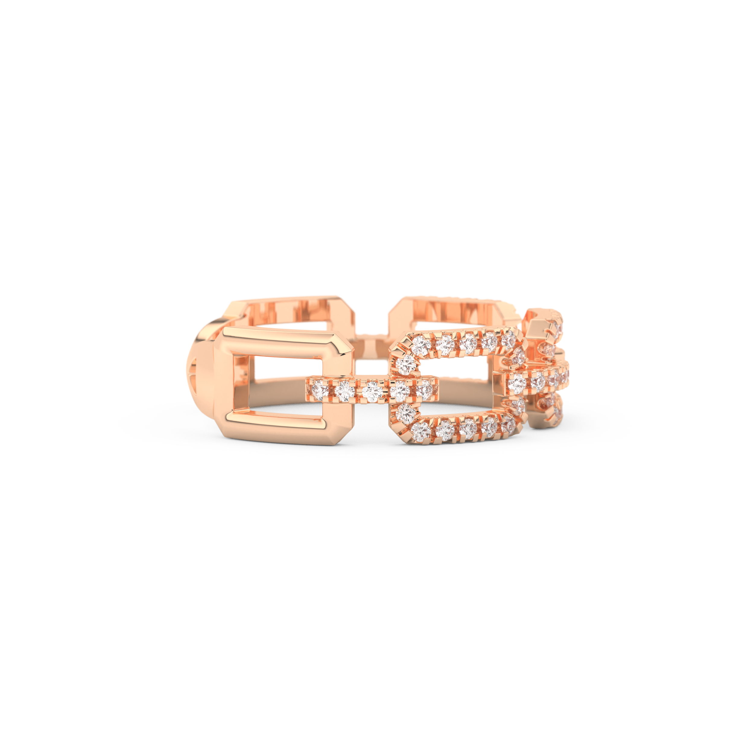 Half Eternity Wedding Band with 0.23 CT Round Cut Moissanite – Yellow, White, or Rose Gold
