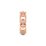 Half Eternity Wedding Band with 0.23 CT Round Cut Moissanite – Yellow, White, or Rose Gold