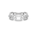 Half Eternity Wedding Band with 0.23 CT Round Cut Moissanite – Yellow, White, or Rose Gold