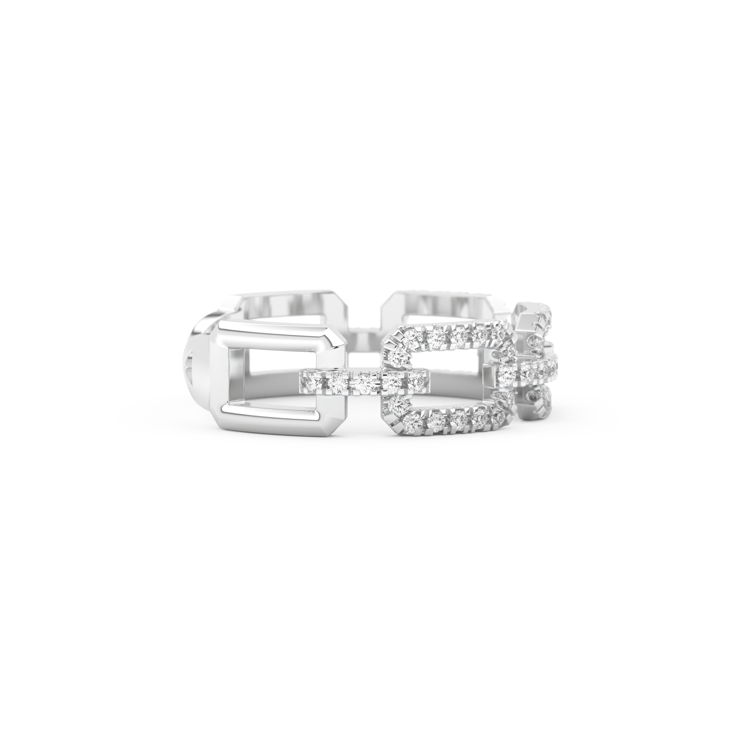 Half Eternity Wedding Band with 0.23 CT Round Cut Moissanite – Yellow, White, or Rose Gold