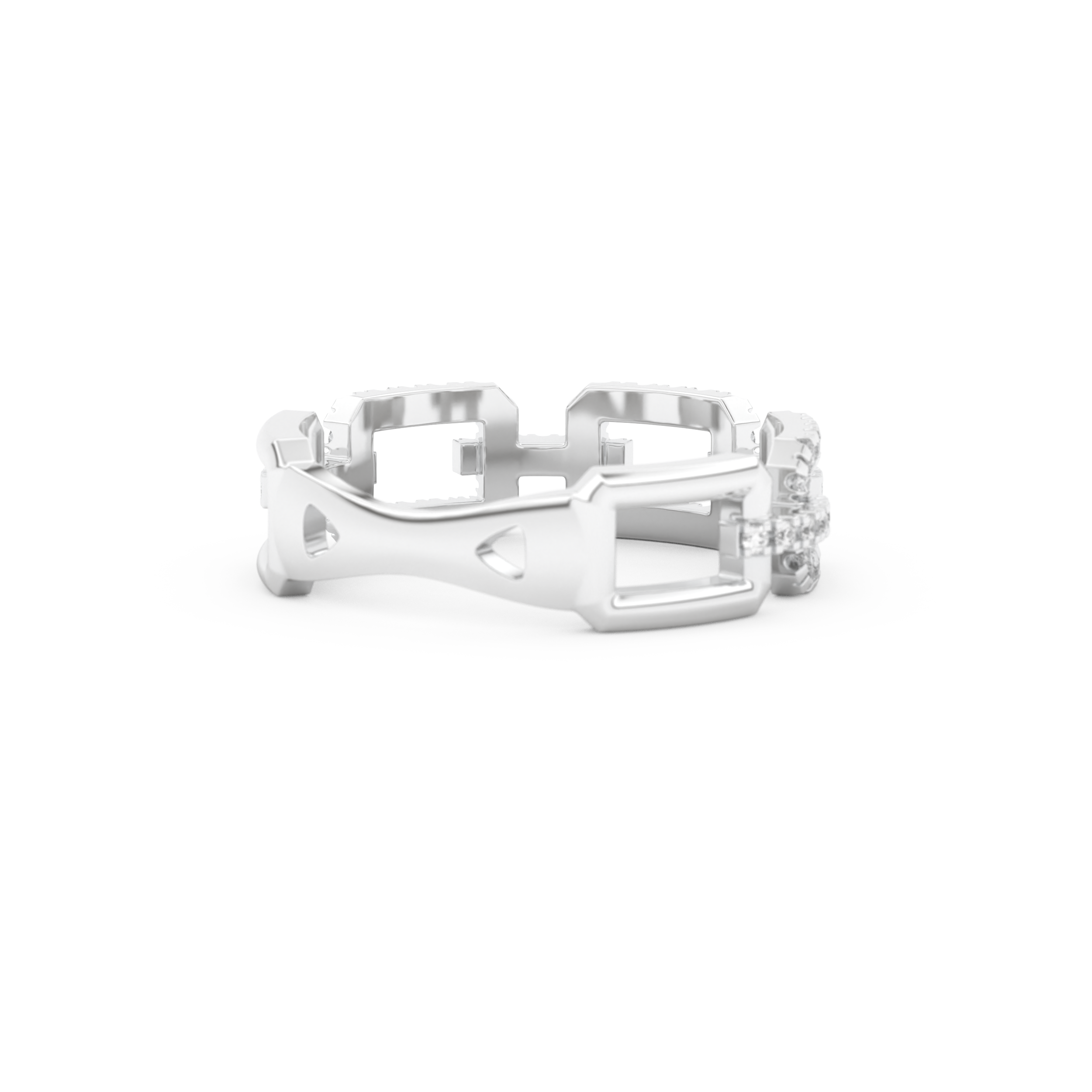 Half Eternity Wedding Band with 0.23 CT Round Cut Moissanite – Yellow, White, or Rose Gold