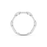 Half Eternity Wedding Band with 0.23 CT Round Cut Moissanite – Yellow, White, or Rose Gold