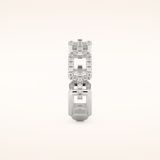 0.23 TCW Round Shaped Moissanite Chain Linked Wedding Band