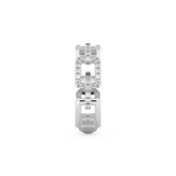 Half Eternity Wedding Band with 0.23 CT Round Cut Moissanite – Yellow, White, or Rose Gold