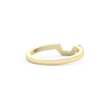 Half Eternity Wedding Band with 0.26 CT Round and Emerald Cut Moissanite – Yellow, White, or Rose Gold 3