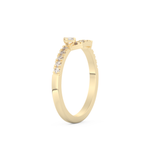 Half Eternity Wedding Band with 0.26 CT Round and Emerald Cut Moissanite – Yellow, White, or Rose Gold 4