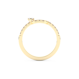 Half Eternity Wedding Band with 0.26 CT Round and Emerald Cut Moissanite – Yellow, White, or Rose Gold 5