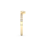 Half Eternity Wedding Band with 0.26 CT Round and Emerald Cut Moissanite – Yellow, White, or Rose Gold 6
