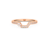 Half Eternity Wedding Band with 0.26 CT Round and Emerald Cut Moissanite – Yellow, White, or Rose Gold 13