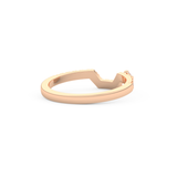 Half Eternity Wedding Band with 0.26 CT Round and Emerald Cut Moissanite – Yellow, White, or Rose Gold 15