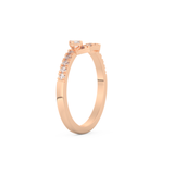 Half Eternity Wedding Band with 0.26 CT Round and Emerald Cut Moissanite – Yellow, White, or Rose Gold 16