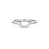 Half Eternity Wedding Band with 0.26 CT Round and Emerald Cut Moissanite – Yellow, White, or Rose Gold 7